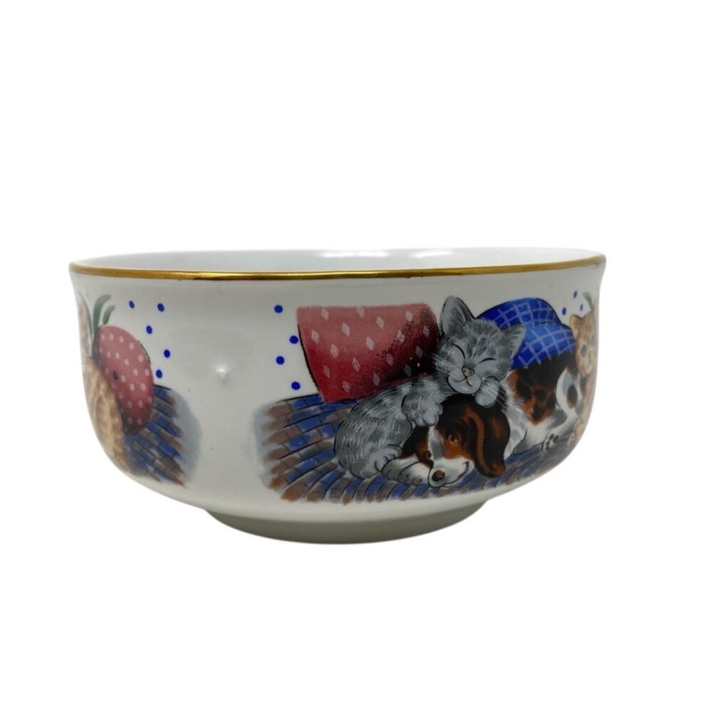 Vintage Porcelain Kitten Puppy Adorable China Cup‎ Plate Small Bowl Set - Picture 11 of 15